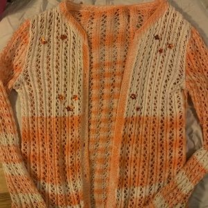 Hand crocheted girls sweater
